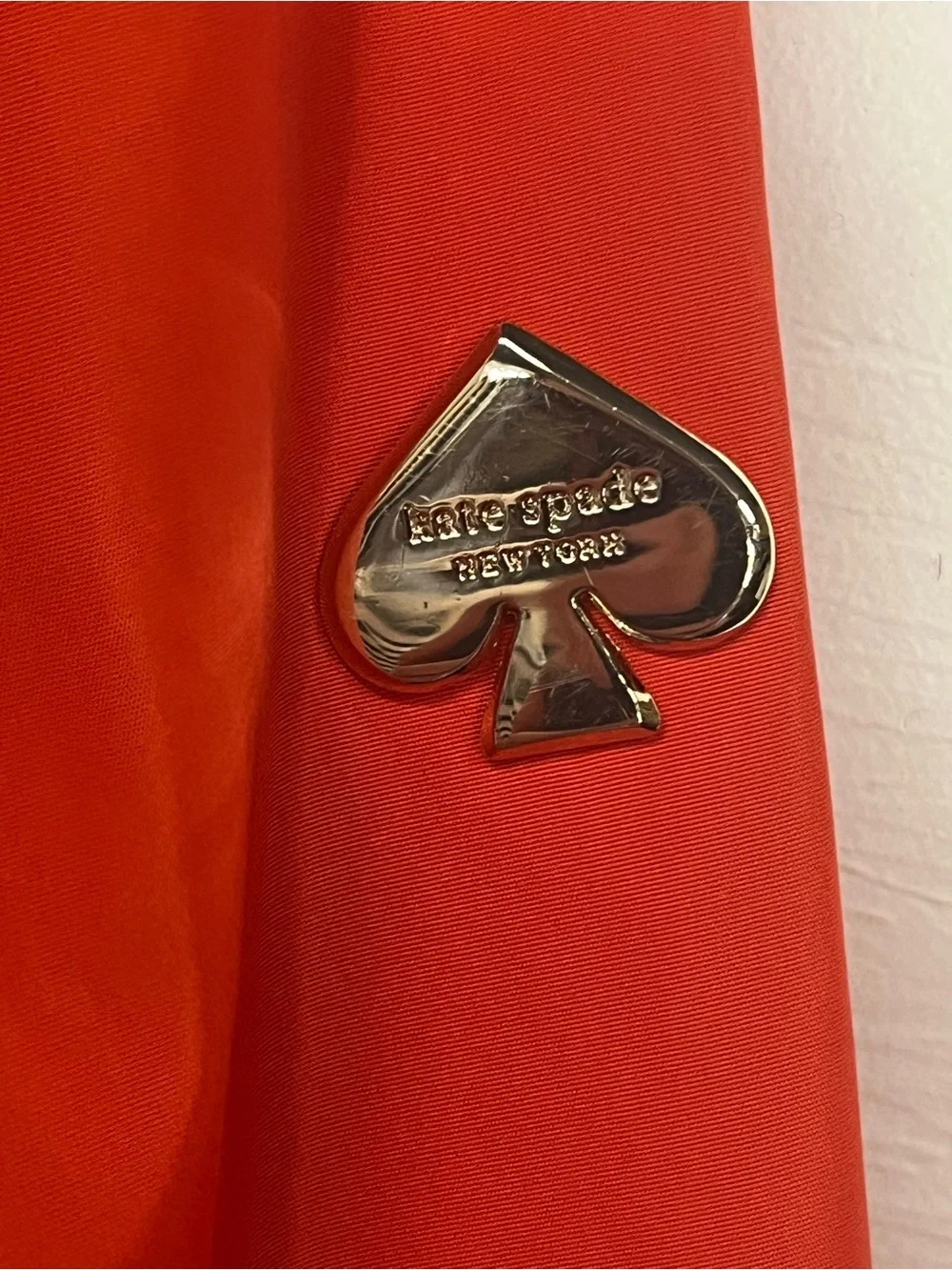 Kate Spade New York | Hooded Red Orange Floral Windbreaker Rain Jacket M